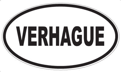 VERHAGUE - Oval Sticker