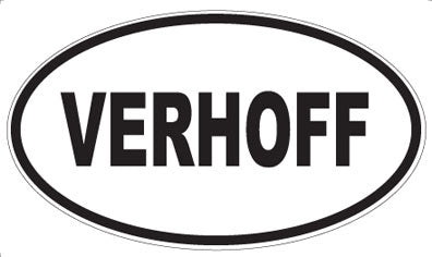 VERHOFF - Oval Sticker
