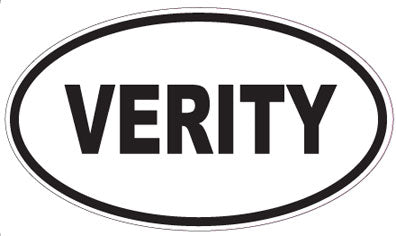 VERITY - Oval Sticker