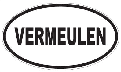 VERMEULEN - Oval Sticker