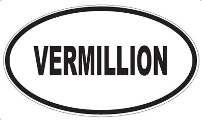 VERMILLION - Oval Sticker