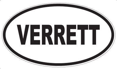 VERRETT - Oval Sticker