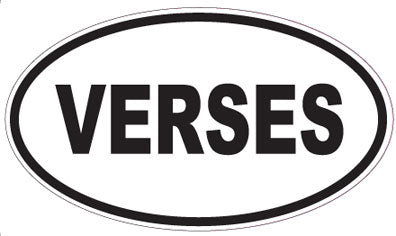 VERSES - Oval Sticker