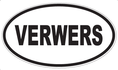 VERWERS - Oval Sticker