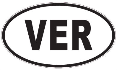 VER - 3 Letter Initials Oval Magnet