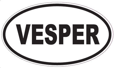 VESPER - Oval Sticker