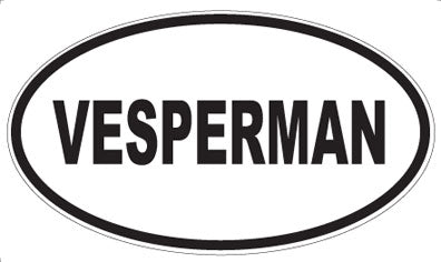 VESPERMAN - Oval Sticker