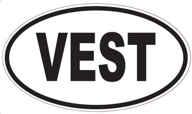 VEST - Oval Sticker