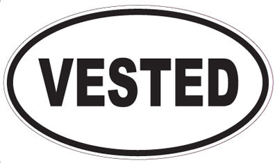 VESTED - Oval Sticker