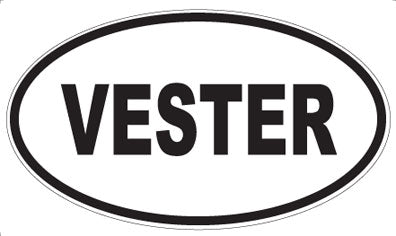 VESTER - Oval Sticker