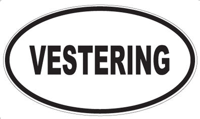 VESTERING - Oval Sticker