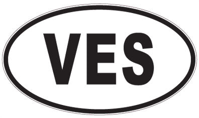 VES - 3 Letter Initials Oval Magnet
