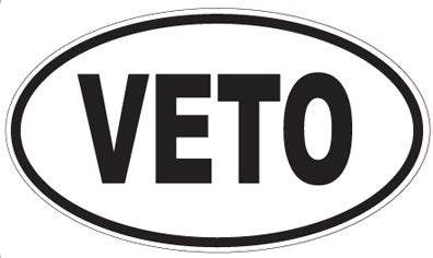 VETO - Oval Sticker
