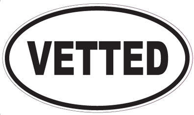 VETTED - Oval Sticker