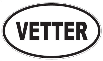 VETTER - Oval Sticker