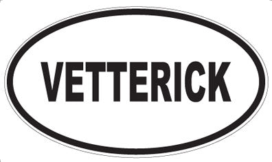 VETTERICK - Oval Sticker