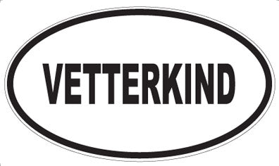 VETTERKIND - Oval Sticker