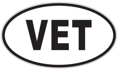 VET - 3 Letter Initials Oval Magnet