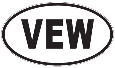 VEW - 3 Letter Initials Oval Magnet
