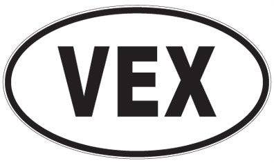 VEX - 3 Letter Initials Oval Magnet