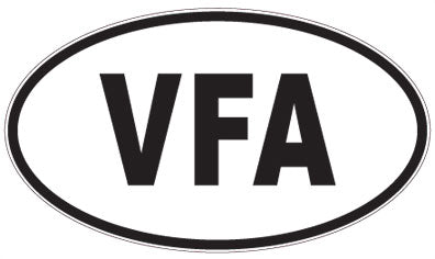 VFA - 3 Letter Initials Oval Magnet