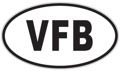 VFB - 3 Letter Initials Oval Magnet