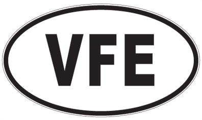 VFE - 3 Letter Initials Oval Magnet