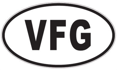 VFG - 3 Letter Initials Oval Magnet