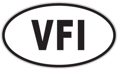 VFI - 3 Letter Initials Oval Magnet