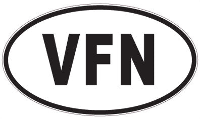 VFN - 3 Letter Initials Oval Magnet