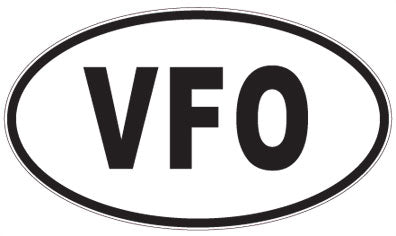 VFO - 3 Letter Initials Oval Magnet