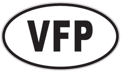 VFP - 3 Letter Initials Oval Magnet