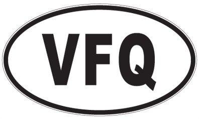 VFQ - 3 Letter Initials Oval Magnet