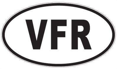 VFR - 3 Letter Initials Oval Magnet