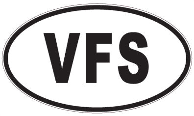 VFS - 3 Letter Initials Oval Magnet