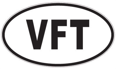 VFT - 3 Letter Initials Oval Magnet