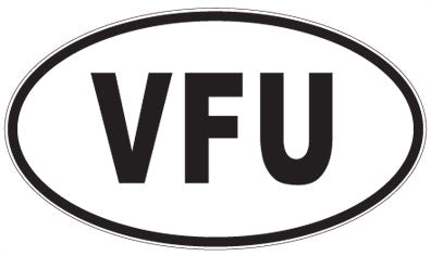 VFU - 3 Letter Initials Oval Magnet
