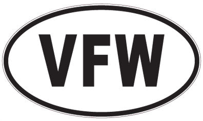 VFW - 3 Letter Initials Oval Magnet