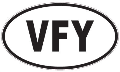 VFY - 3 Letter Initials Oval Magnet