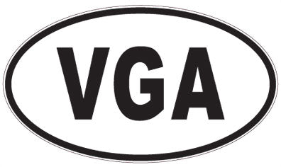 VGA - 3 Letter Initials Oval Magnet