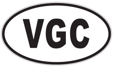 VGC - 3 Letter Initials Oval Magnet