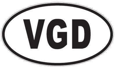 VGD - 3 Letter Initials Oval Magnet