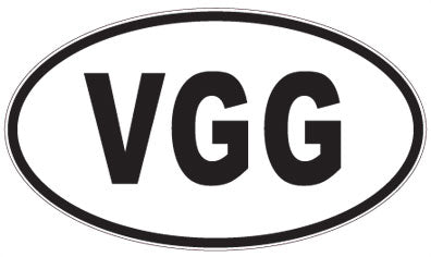 VGG - 3 Letter Initials Oval Magnet