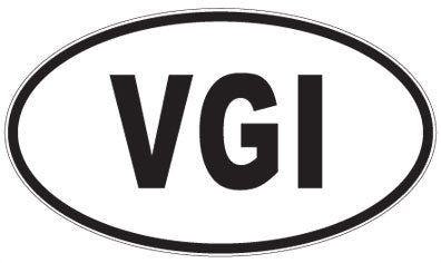 VGI - 3 Letter Initials Oval Magnet