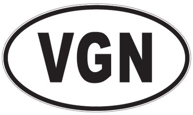 VGN - 3 Letter Initials Oval Magnet