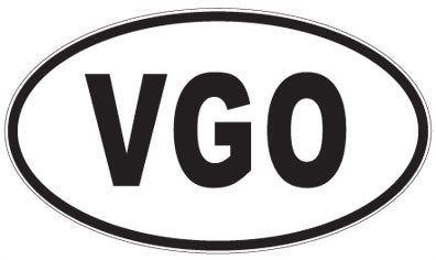 VGO - 3 Letter Initials Oval Magnet