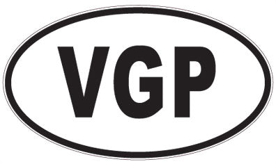VGP - 3 Letter Initials Oval Magnet