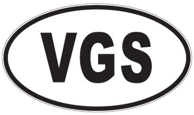 VGS - 3 Letter Initials Oval Magnet