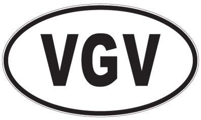VGV - 3 Letter Initials Oval Magnet