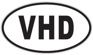 VHD - 3 Letter Initials Oval Magnet